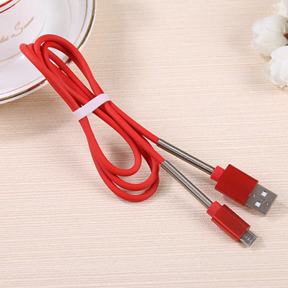 Прочный пружинный анти-сломающийся Micro USB зарядный кабель-трос для синхронизации данных телефон USB к Micro USB быстрый безопасный зарядный кабель 30