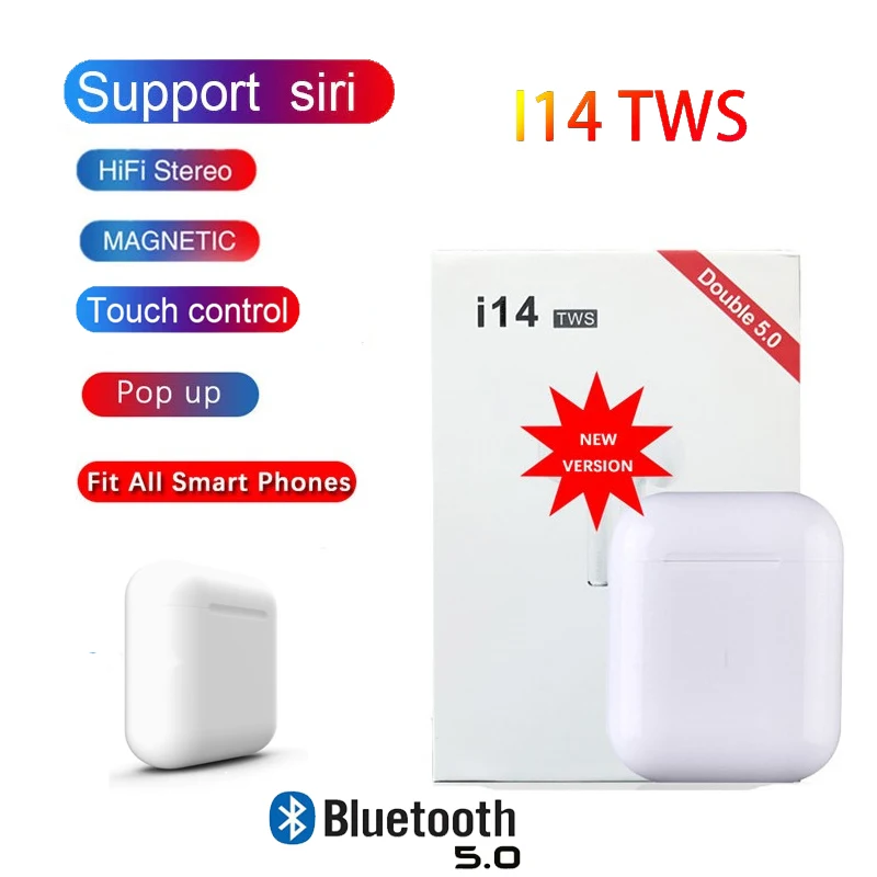 Новинка, оригинальные i14 TWS беспроводные наушники, Bluetooth гарнитура, невидимые наушники для смартфона, pk i11 i12 i7s i20 i60 i30