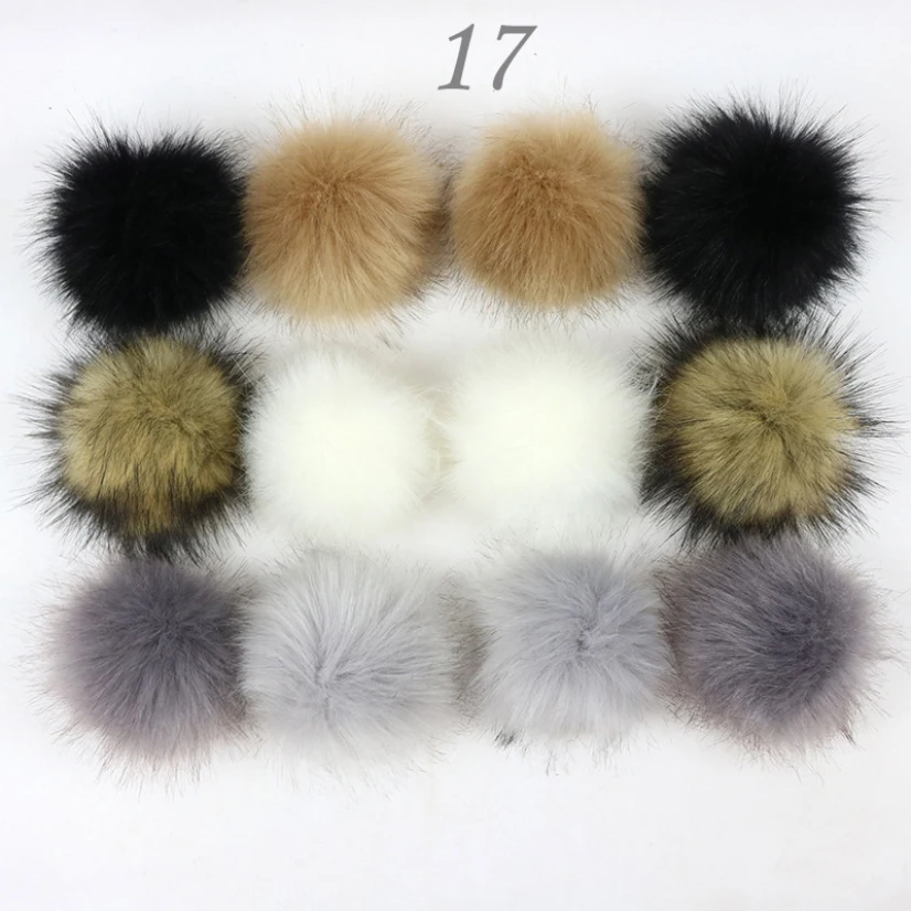 12pcs Pom-Poms for Hats Hairball Decorative Creativity DIY Crafts for Handicraft Pompon Natural Fur Accessories for Toys