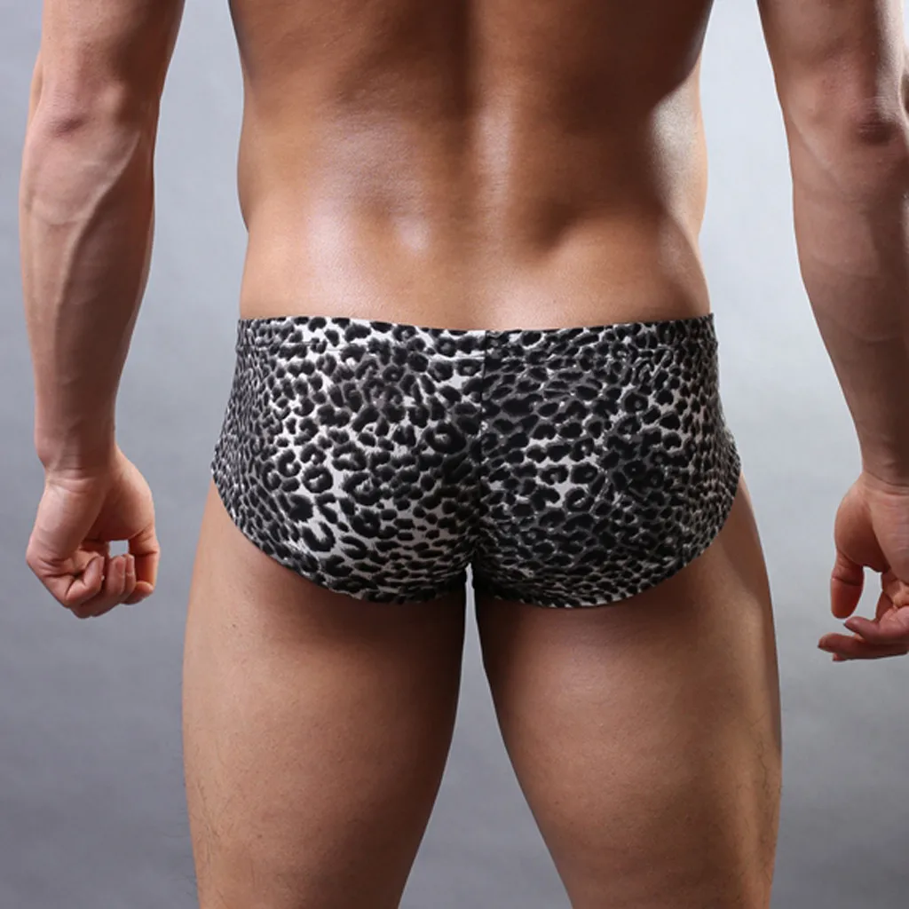 Боксеры Homme Ethika, рождественские боксеры, сексуальное мужское нижнее белье, боксеры, шорты, мужское нижнее белье, цветочный Леопардовый принт, боксеры, шорты с мешочком для геев