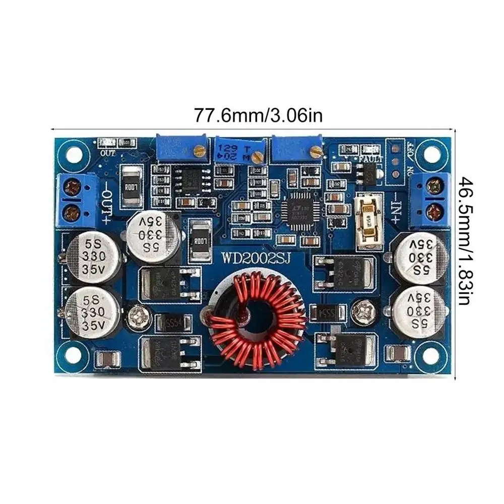 LTC3780 DC 5 V-32 V постоянного тока до 1 V-30 V 10A Регулируемый автоматический понижающий Регулятор модуль Buck-boost модуль с Алюминий пластина