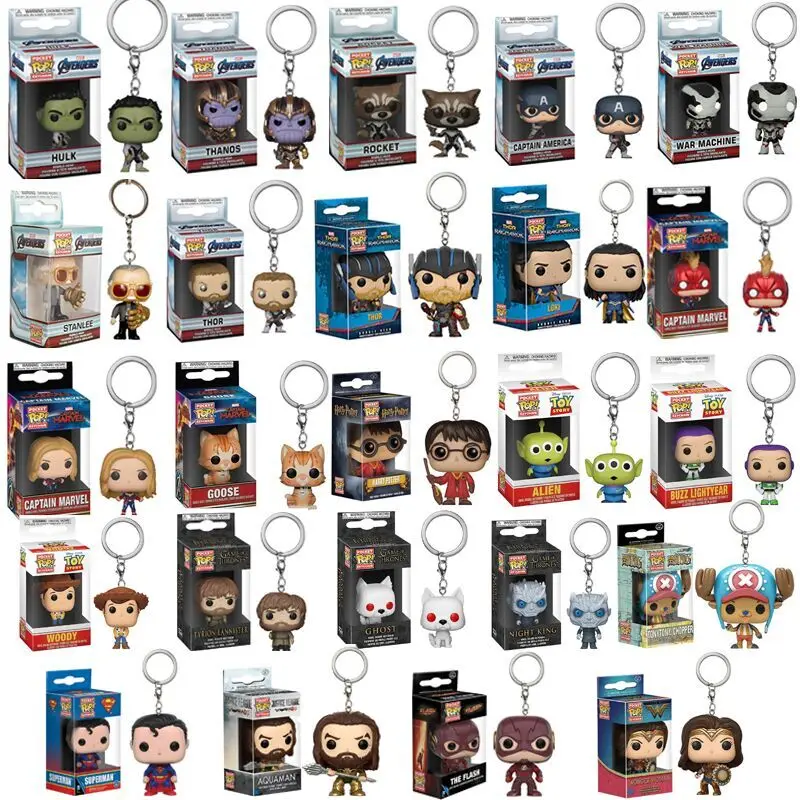 FUNKO POP Мстители: финальная игрушка История 4 Marvel Карманный Брелок экшн фигурки