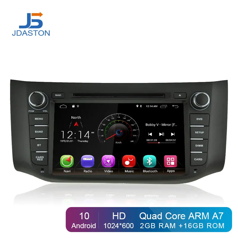JDASTON Android 10.0 Car DVD Player For Nissan Sylphy Sentra 2012- Pulsar Multimedia GPS Navigation 2 Din Car Radio Stereo
