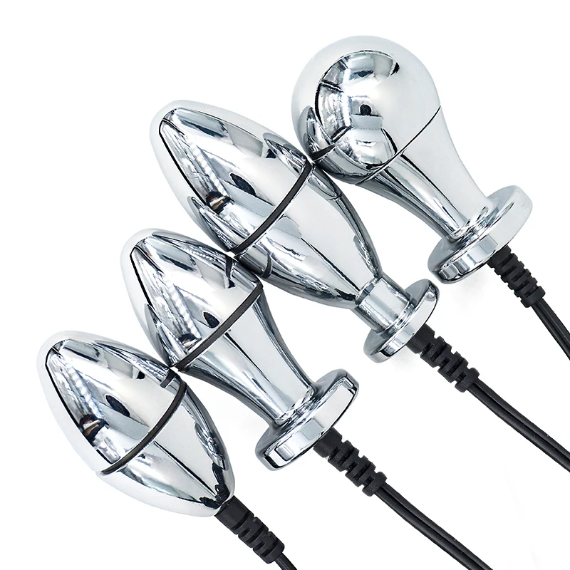 Adult-Diary-E-stim-Anal-Plug-Teaser-Electric-Shock-Anal-Beads-Metal-Vaginal-Ball-Electro-Stimulation