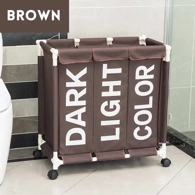 1pcs Foldable Laundry Basket Storage Bin Bag 3 Grids 94l Hamper Collapsible Clothes Toy Holder Bucket Organizer Large Capacity Storage Baskets Aliexpress
