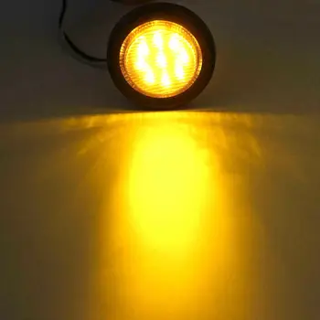 

10pc Side marker lights Red Amber Side Marker LED Trailer Lights 12V 2inch