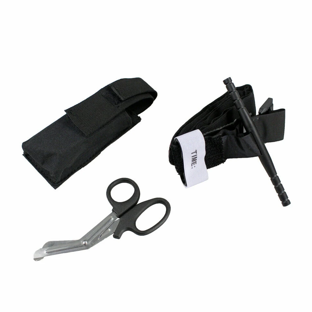 

High Tourniquet Suit First Aid Buckle One Hand Tourniquet Strap Trauma Shear Pouch Set KTC 66