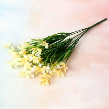 

4 Pcs 28 Head Artificial Lily Bouquet Silk Fake Flowers Wedding Party Home Decoration