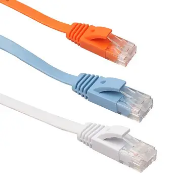 

Up to 1.0 Gbps 0.5-15m CAT6 Speed Gigabit Ethernet Network LAN Cable Flat UTP Patch Router Cable Adapter переходник Cat 6 Cable