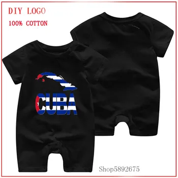 

Flag Of Cuban Cuba Map Flag Fashion Logo Printing Summer that 100% Pure Cotton and comfortable cloth for the newborn Baby Romper