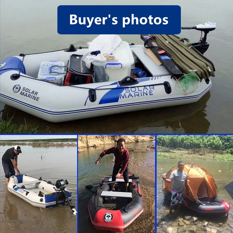 Inflatable Boats for Adults 3 Person, Thickened Hovercraft Wear-Resisting  Kayak Assault Rubber Boats Dinghies for Fishing