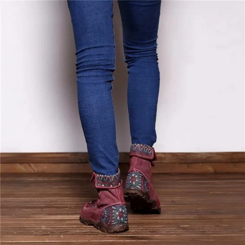 MoneRffi/; женские ботинки с вышивкой; сезон осень-зима; Boho; женские короткие ботинки с круглым носком; женские ботинки на шнуровке; повседневная обувь; Прямая поставка