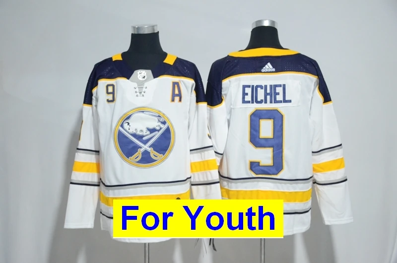 Детские молодежные майки Buffalo Jack Eichel Rasmus Dahlin Jeff Skinner - Цвет: Серый