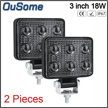 

2 pieces 18W 3" LED Combo Work Light Spotlight Off-road Driving For Fog Lamp Truck Boat Forklift Vehicle working light lamp