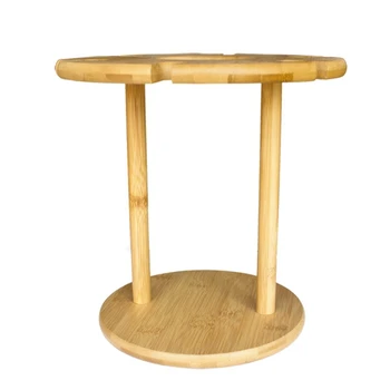 

Wine Glass Drying Rack Bamboo Storage Shelf Bottle Display Holder Office Home Kitchen Supplies