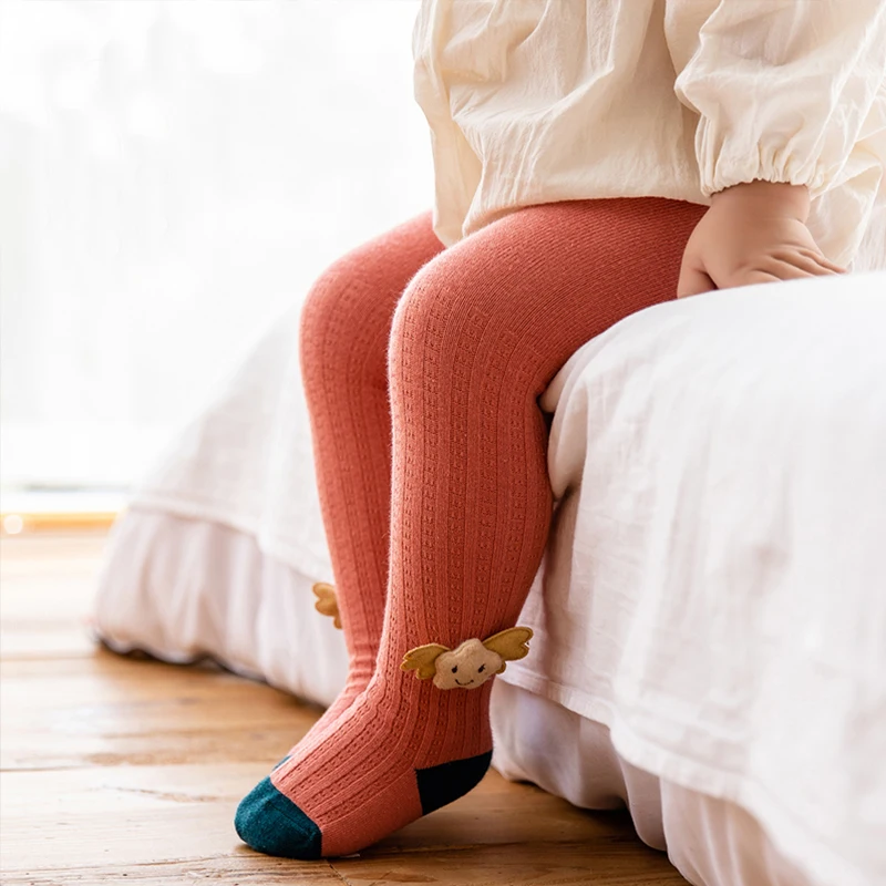 Kids Girls Cotton Ribbed Pantyhose 