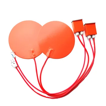 

230V 630W Diameter280*1.5mm Round Silicone Rubber Heater adhesive 1 side digital thermostat on wire 2000mm lead wire