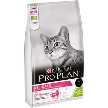 

Pro Plan сухой корм для кошек с чувствительным пищеварением и привередливых к еде с ягненком, пакет, 7 кг