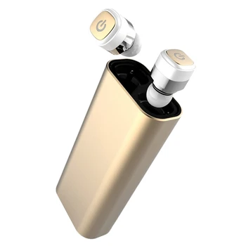 

Mini Bluetooth Earphone Wireless Earbuds Stereo Ipx7 Waterproof Sport Headset with Microphone(Gold)