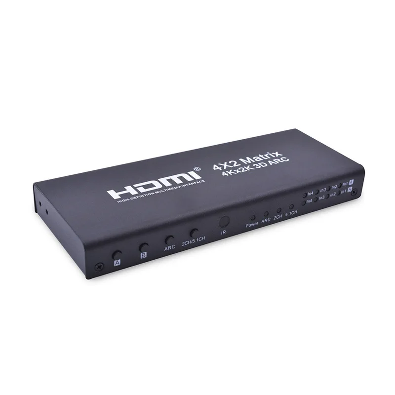 

HDMI Matrix 4X2 HDMI 4 into 2-4 K 2 k hdmi 4X2 Switcher HDMI 1.4b