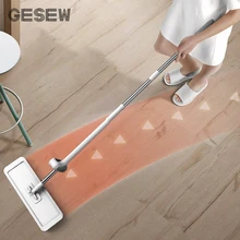 Gesew Lui Squeeze Mop Hand-Gratis 360 ° Schoonmaken Tool Nat Of Droog Gebruik Mop Voor Wassen Vloer Thuis microfiber Pad Floor Clean Tool