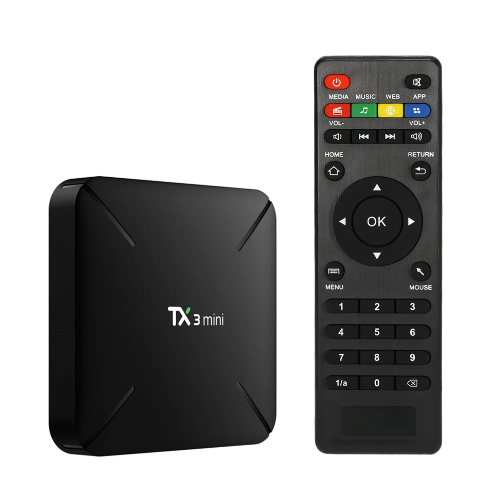 TX3 Мини Смарт Android 7,1 ТВ приставка Amlogic S905W четырехъядерный H.265 2GB16GB DLNA WiFi LAN HD медиаплеер 1GB8GB ТВ приставка