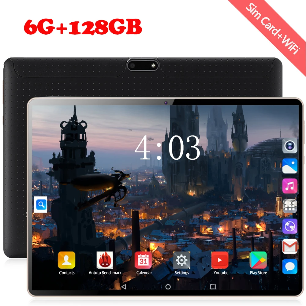 Дизайн, 10 дюймов, планшеты, ОС Android 8,0, 6 ГБ+ 128 Гб ПЗУ, двойная камера, 8 Мп, SIM планшет, ПК, Wi-Fi, gps, 4G, Lte, коврик для мобильного телефона