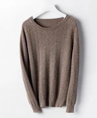 camel brown Козий кашемир твил толстый вязаный женский модный пуловер свитер M/L/XL Розничная и - Цвет: camel brown