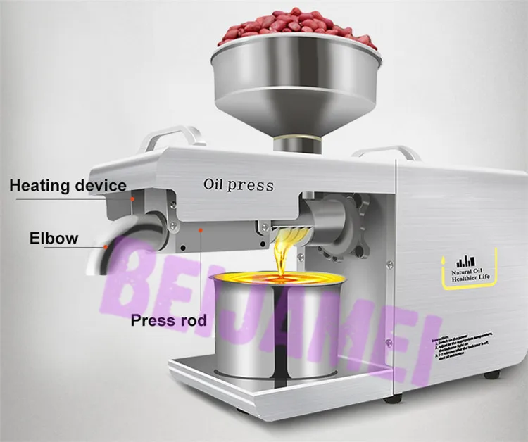 BEIJAMEI Новое поступление арахисовое масло пресс машина Электрический орех семян соевого масла экстракция растительное масло семян машина