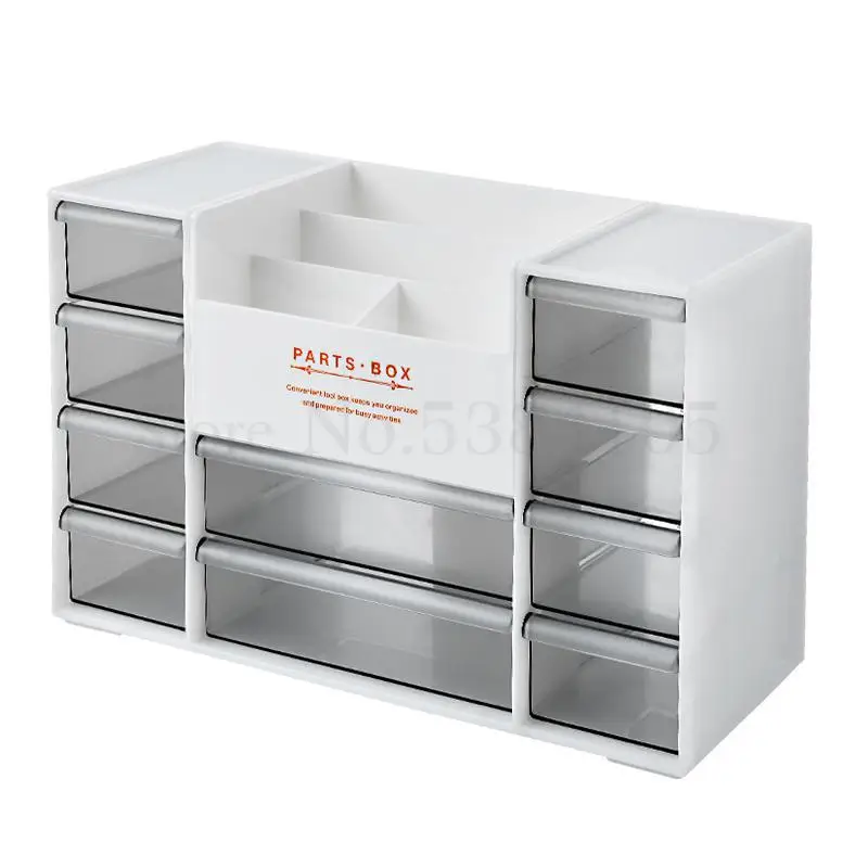 Office Desktop Receiving Box Drawer Receiving Cabinet Plastic Multi-function Small Storage Box Office Storage Frame - Цвет: A