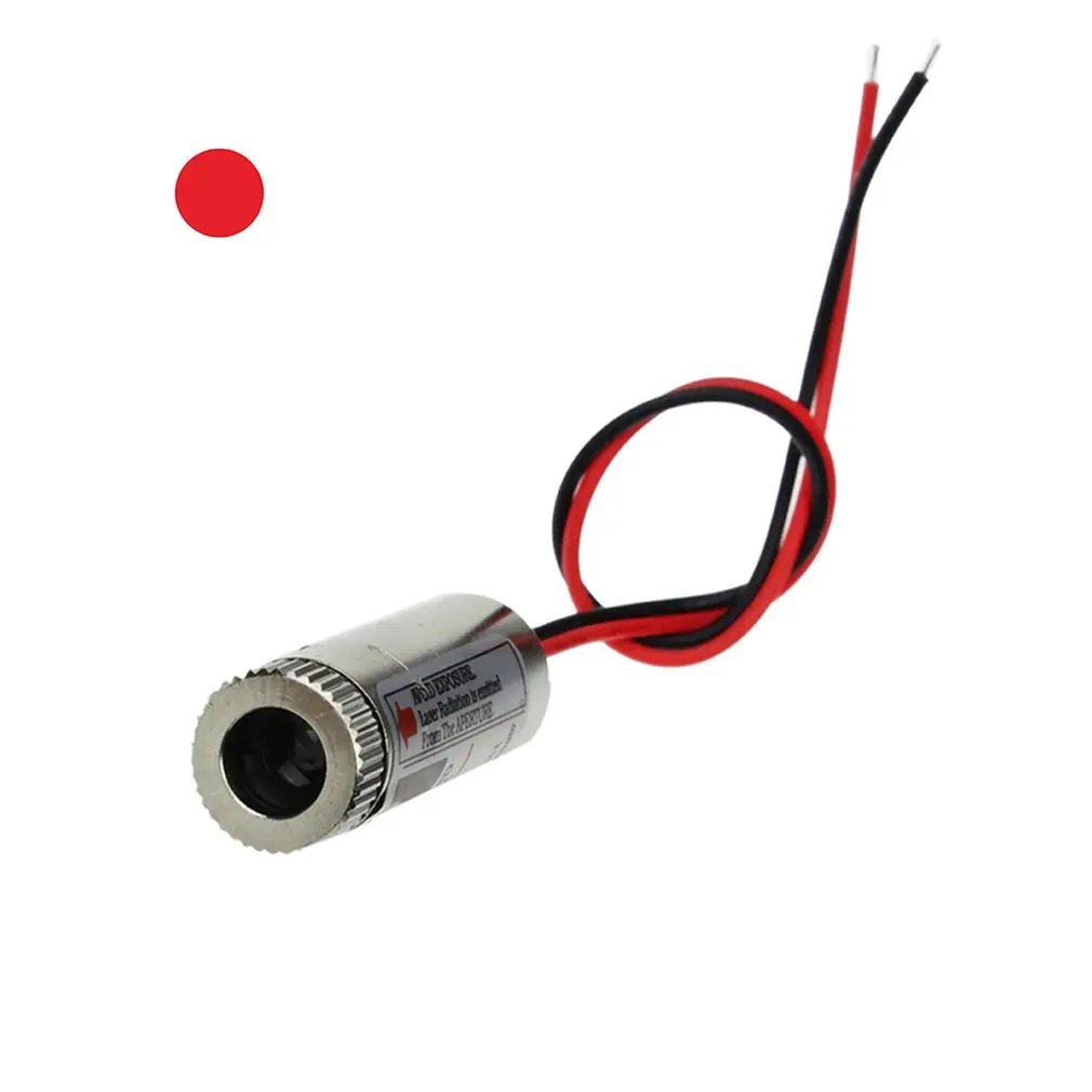 650nm 5mw Red Dot /Cross Laser Module Head Glass Lens Can Focus On Industrial Grade Focus Adjustment Laser Head - Цвет: Point
