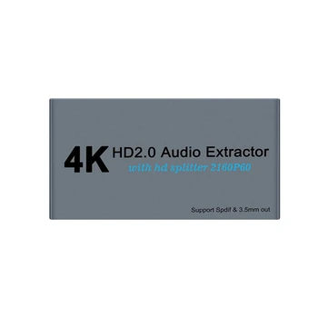 

HDMI 2.0 Audios Extractor Splitter 4K 60Hz SPDIF HDR 1 in 2 out Auto HDCP 2.2 Converter Adapter Decoder