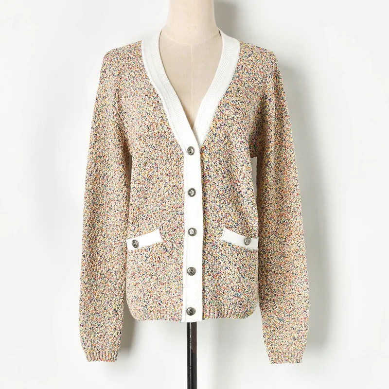 

Plus Size Vintage Women Cardigan 2019 Autumn Runway Sweater Loose Korean Buttons Cardigans Knitted V-neck Casual Coat Outwear