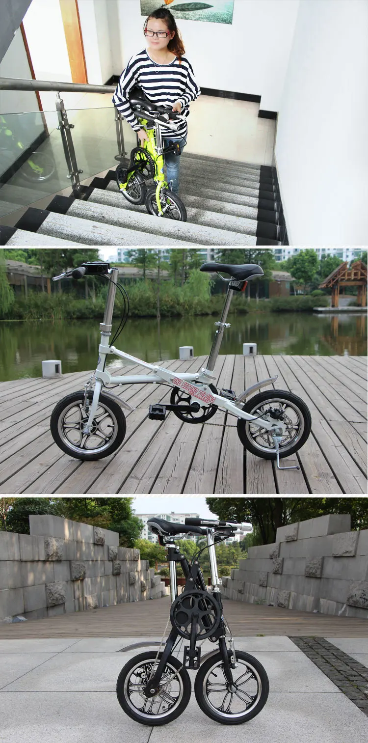 Cheap New X-Front brand 14 inch Carbon Steel 7 speed fast folding bike road bicicleta quality children mini bicycle 5 Cheap New X-Front brand 14 inch Carbon Steel 7 speed fast folding bike road bicicleta quality children mini bicycle 5