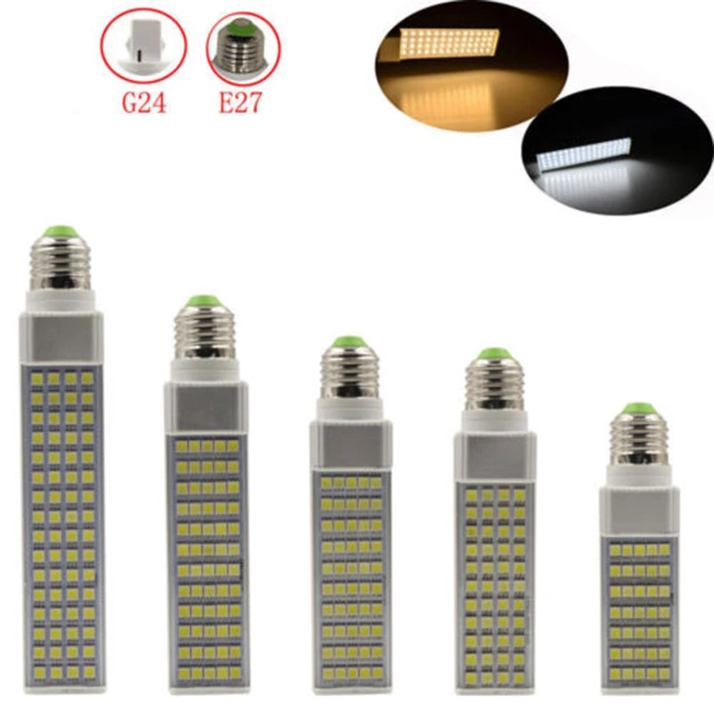 G24 E27 5050 SMD 5/7/9/12 Вт Светодиодный светильник с горизонтальным разъемом кукурузы