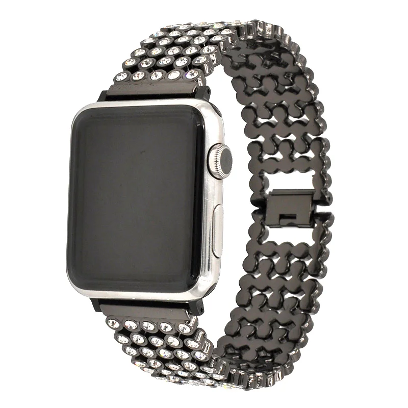

Bracelet Belt For Apple Watch Band 38mm 40mm 42mm 44mm Diamond Bead Stainless Steel Strap For iWatch Series 1 2 3 4 5 Watchband