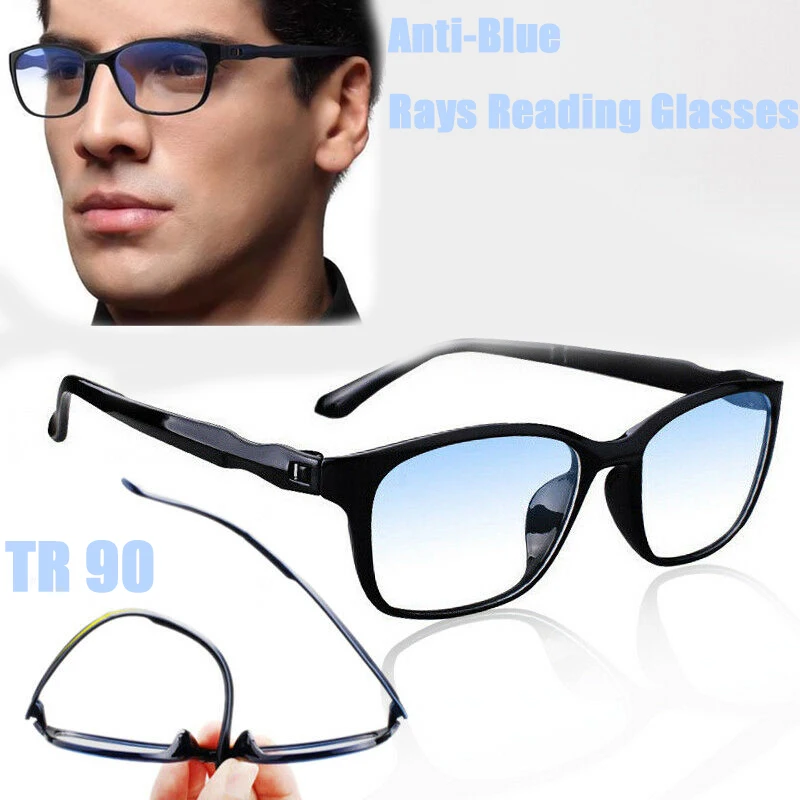 2020 Anti Blue Glasses TR90 Anti fatigue Computer Eyewear Hyperopia Eyeglasses Men Reading Glasses Oculos Feminino 0 +400
