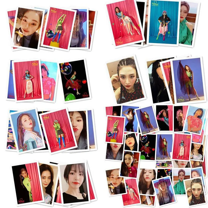 40 шт./компл. K-POP красный бархат Ablum ломо карты самодельные бумажные фото карты вентиляторы коллекция подарков