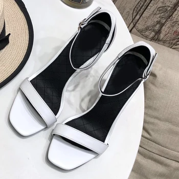 

2020 Summer Women Lady Slippers Retro Stitching Color Casual Women Beach Low Beach Open Peep Toe Sandals Shoes Slides