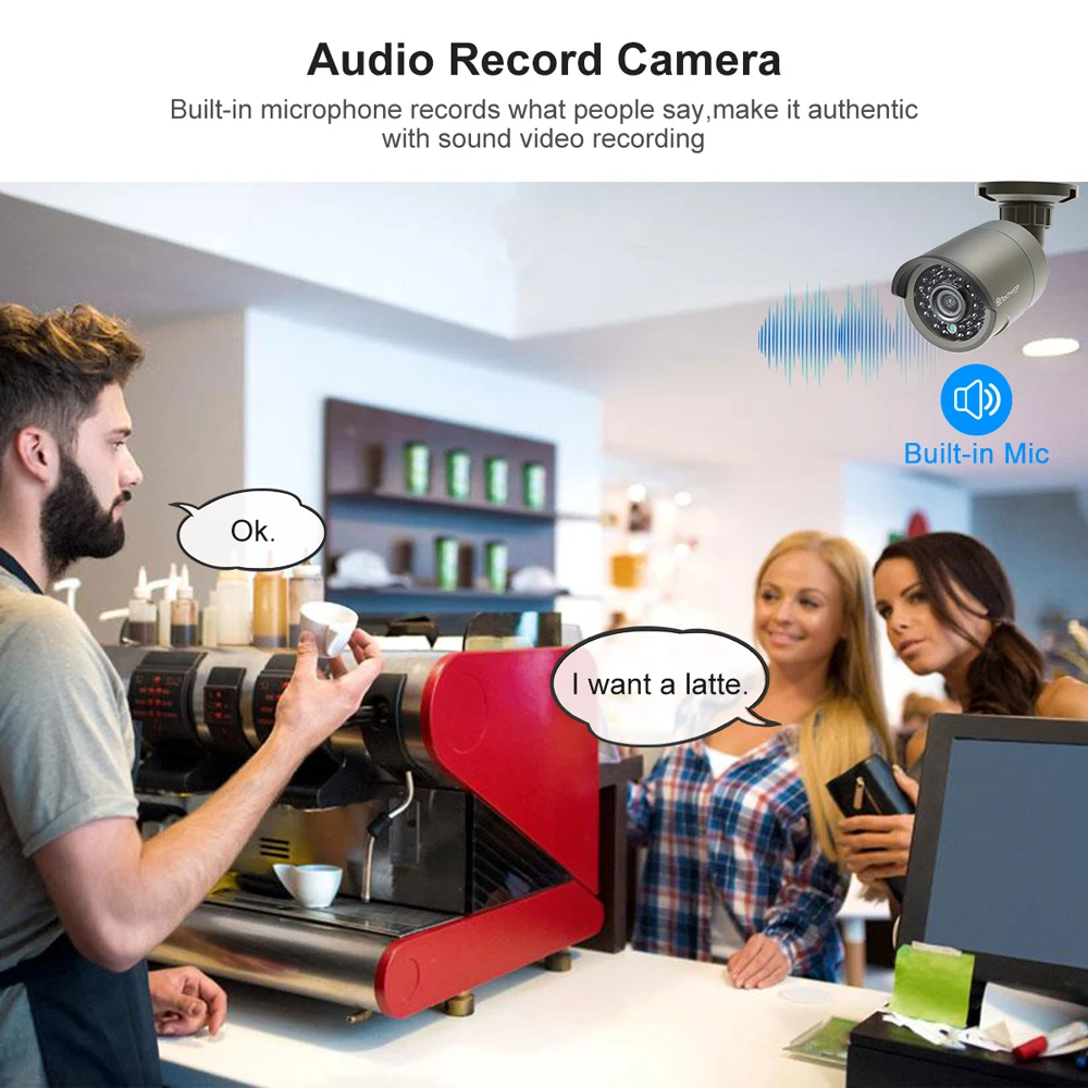 H.265 POE CCTV System 8CH 1080P NVR Kit Up To 16CH 2.0MP Audio IP Camera IR Outdoor P2P Video Secur - 32947205597  H.265 POE CCTV System 8CH 1080P NVR Kit Up To 16CH 2.0MP Audio IP Camera IR Outdoor P2P Video Secur - 32947205597