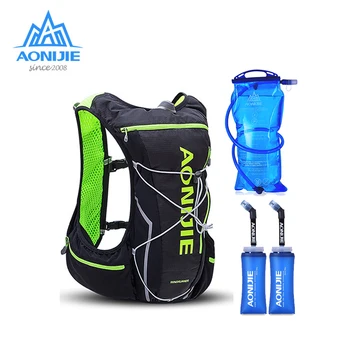 

2020 AONIJIE Pro Men Women 10L Outdoor Bags Hiking Backpack Vest Marathon Running Cycling Backpack Optional Bottle Water Bag