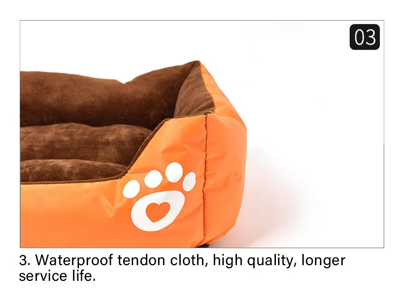 S/M/L Available On Both sides Pet Sofa Dog Beds Waterproof Non-slip Bottom Soft Flannel Warm 4 Seasons Universal Cat Bed House
