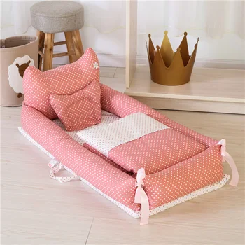 

Latest Newborn Sleeper Rest Nest Bed Cot with Blanket Infant Cradle Newborn Nursery Bassinet for Stroller