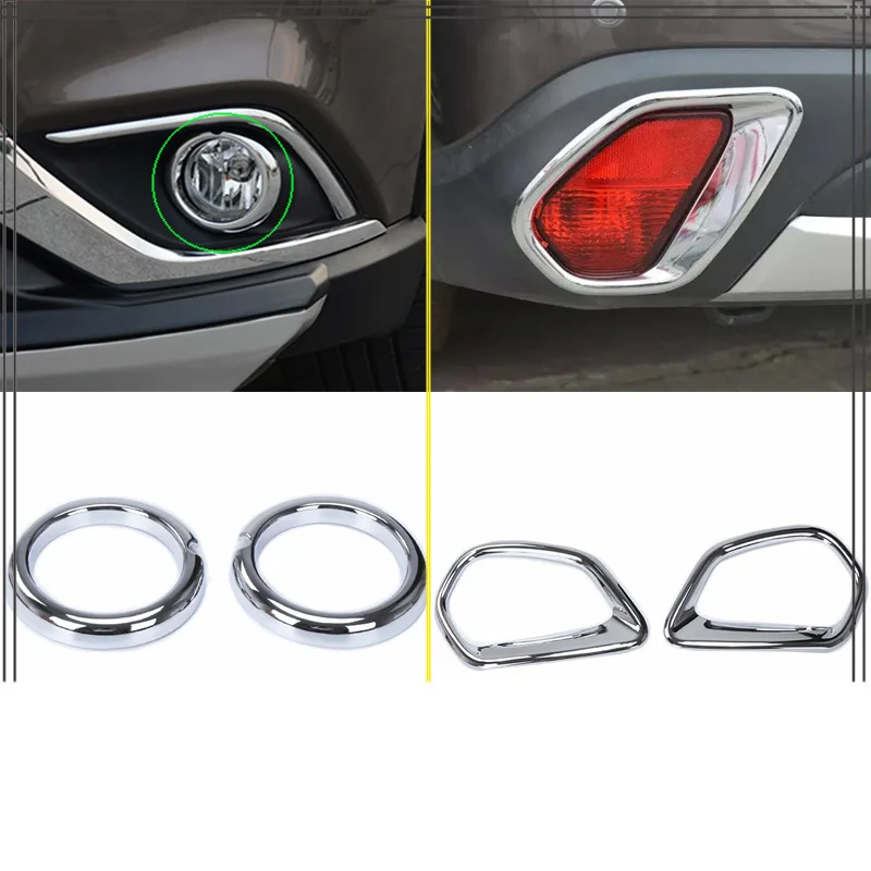 For Mitsubishi Outlander 2016 Car Front Head + Rear Tail Fog Light