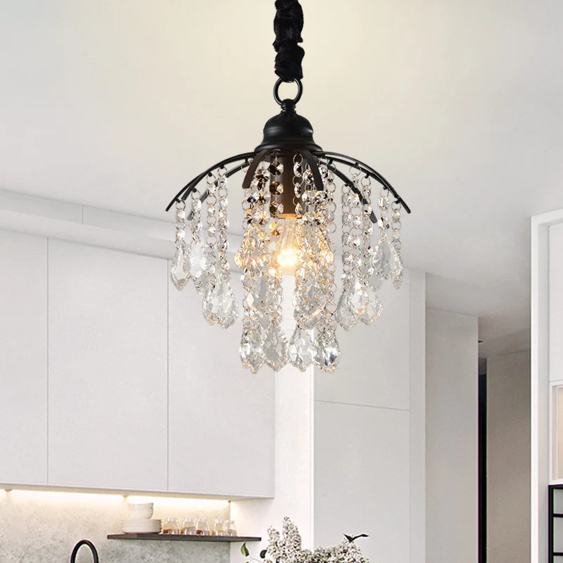 American Crystal Chandelier Corridor porch Cloakroom Creative Balcony Small chandelier Restaurant Study Bedroom E27 | Освещение