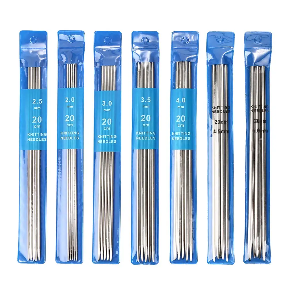 Stainless Steel Knitting Needles Double Pointed Straight Knitting Needle  For Sweaters Metal Knitting Needles For DIY Knitting - AliExpress