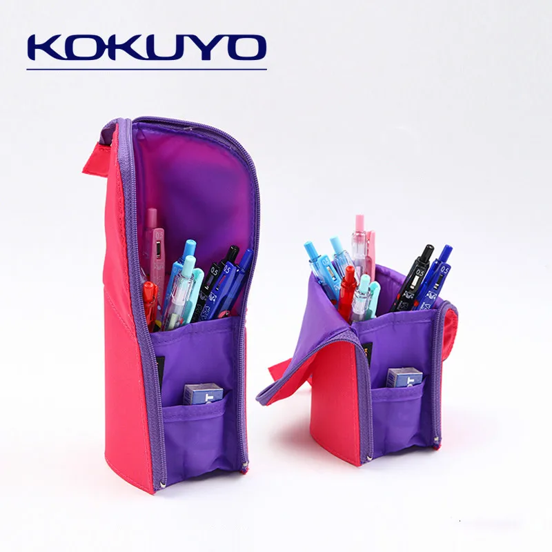 KOKUYO Standing Pencil Case Two-in-one Pencil Bag Multifunction Deformation Pencil  Pouch High-capacity Pen Bag School Stationery - AliExpress
