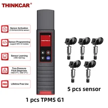 THINKCAR-programador de Sensor THINKTPMS S1 para coche, análisis de neumáticos, alarma de seguridad automática, sensores de presión de neumáticos, adecuado para todos los coches