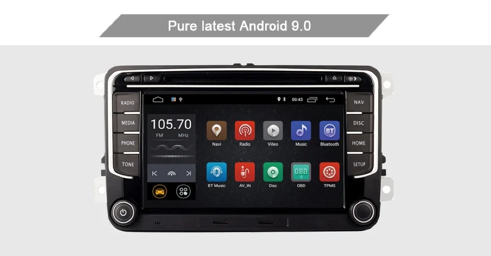 Top RNS 510 Android 9.0 Car DVD Player for VW golf 5 6 Touran Passat B6 CC Jetta polo Tiguan Magotan radio GPS Multimedia Player 5