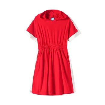 

2020 Summer New Girls Hoodie Dress Kids Sport Dress Baby Leisure Dress Children Dress Clothes Toddler Cotton Dress Teen, #8477